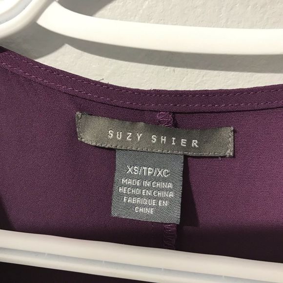 Suzy Shier Purple Sleeveless V-neck Blouse Size XS - Picture 5 of 5